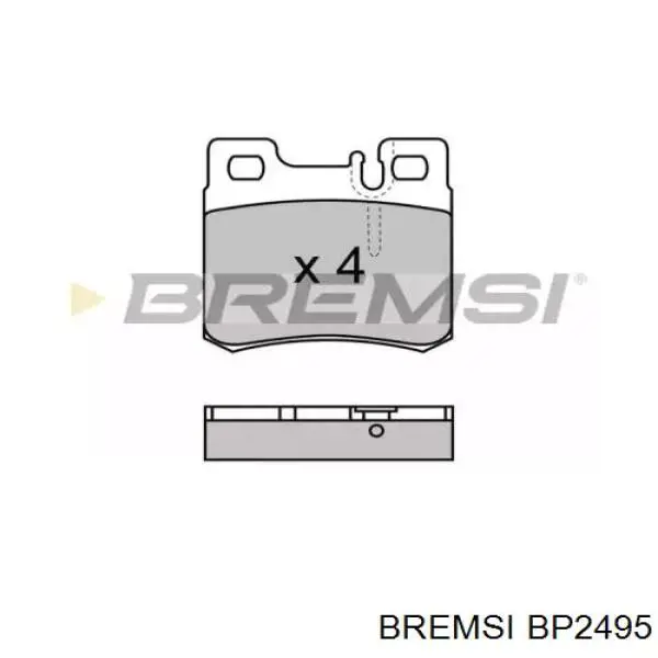 BP2495 Bremsi pastillas de freno traseras