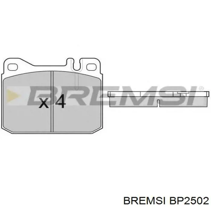 BP2502 Bremsi pastillas de freno delanteras