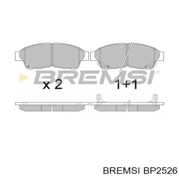 BP2526 Bremsi pastillas de freno delanteras