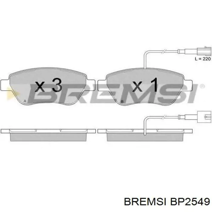 Pastillas de freno BP2549 Bremsi