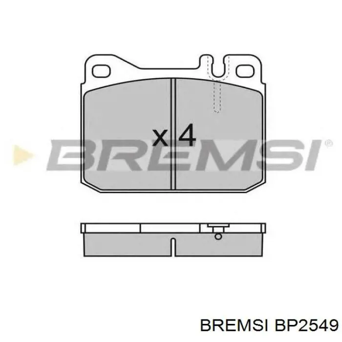 Pastillas de freno delanteras Bremsi BP2549