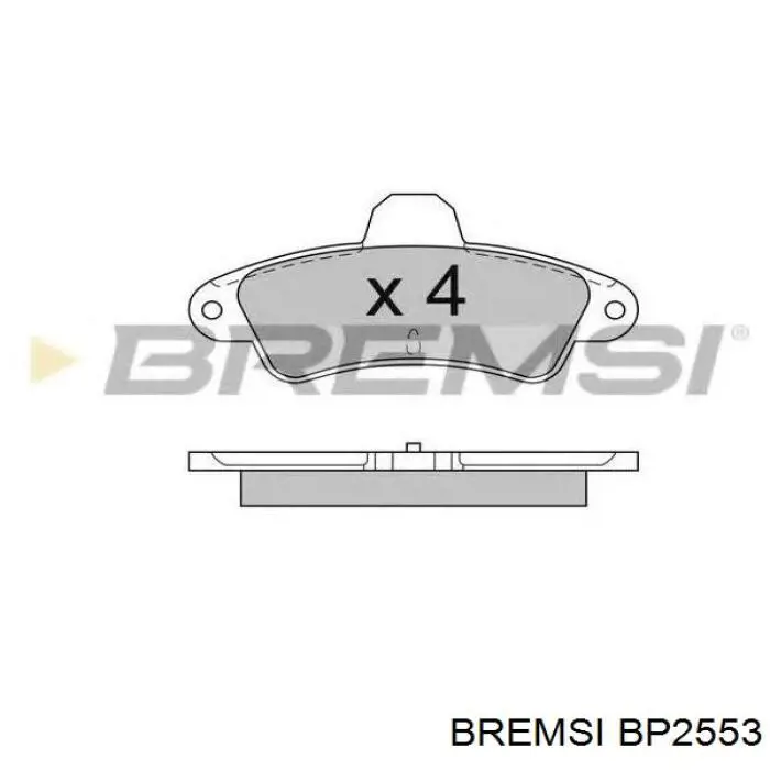 Pastillas de freno traseras BP2553 Bremsi