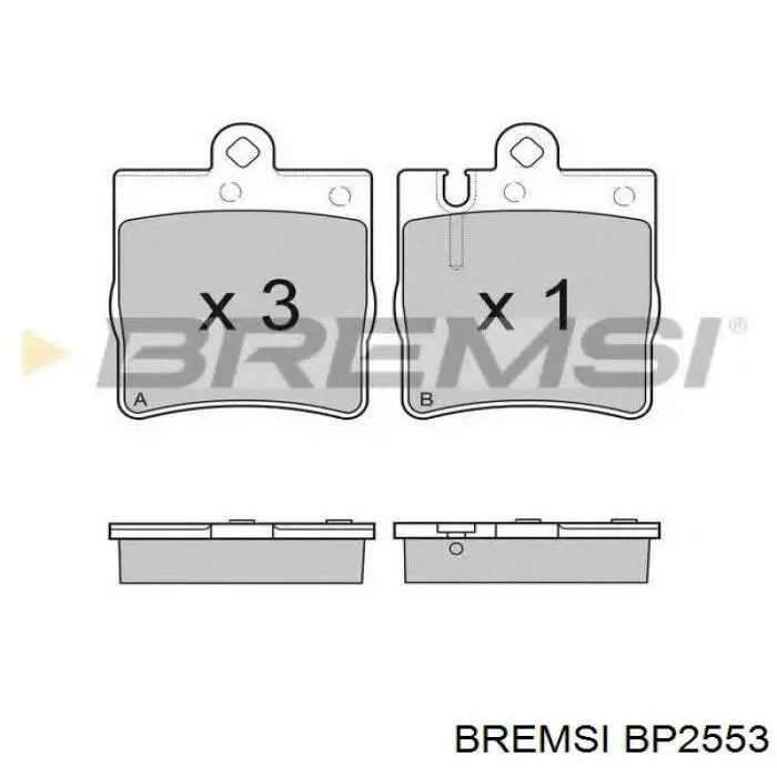 Comprar BP2553 Bremsi Pastillas de freno traseras