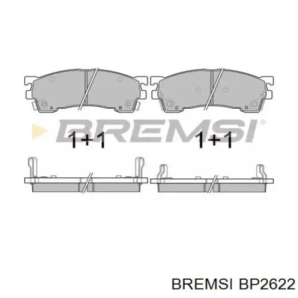 BP2622 Bremsi pastillas de freno delanteras