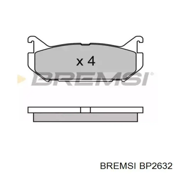 BP2632 Bremsi pastillas de freno traseras