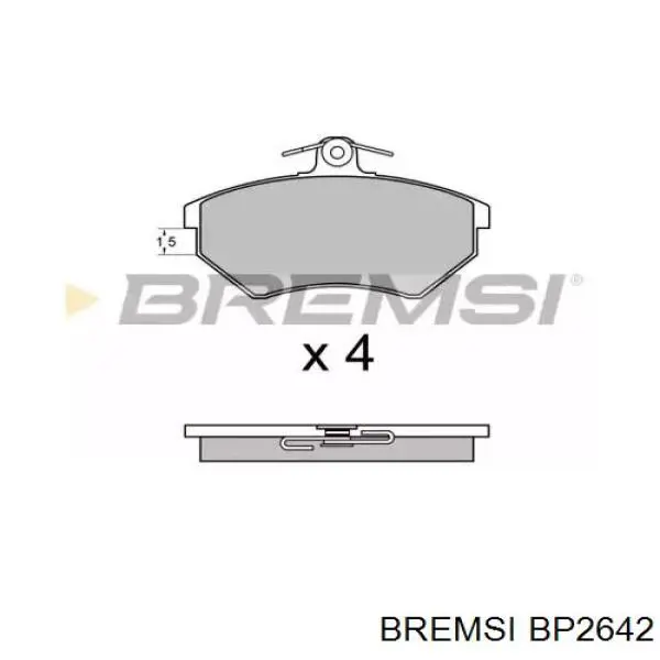 Comprar BP2642 Bremsi Pastillas delanteras de freno