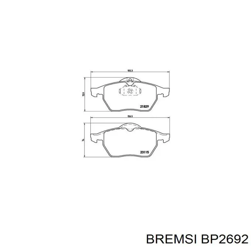 Comprar BP2692 Bremsi Pastillas delanteras de freno