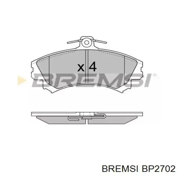 BP2702 Bremsi pastillas de freno delanteras