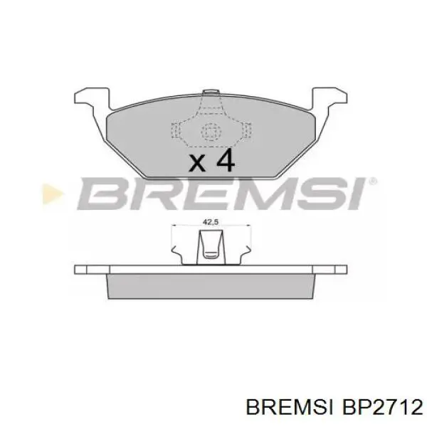 BP2712 Bremsi pastillas de freno delanteras