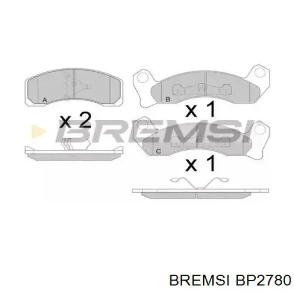 BP2780 Bremsi pastillas de freno delanteras