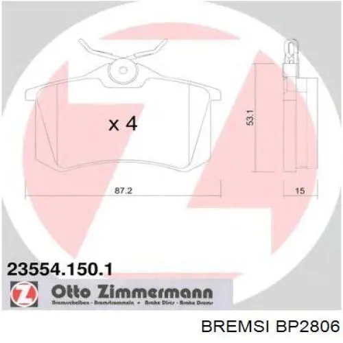 Pastillas de freno traseras Seat Leon 1 1M1