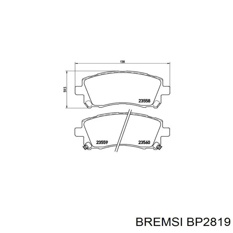 Pastillas de freno delanteras Subaru Legacy 3 BE, BH