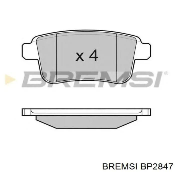 Pastillas de freno delanteras BP2847 Bremsi