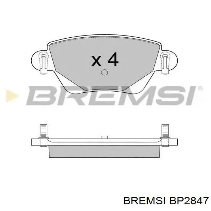 Pastilla de freno Bremsi BP2847