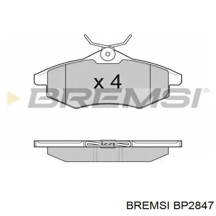 Pastillas de freno delanteras BP2847 Bremsi