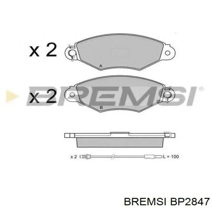 Comprar BP2847 Bremsi Pastillas delanteras de freno