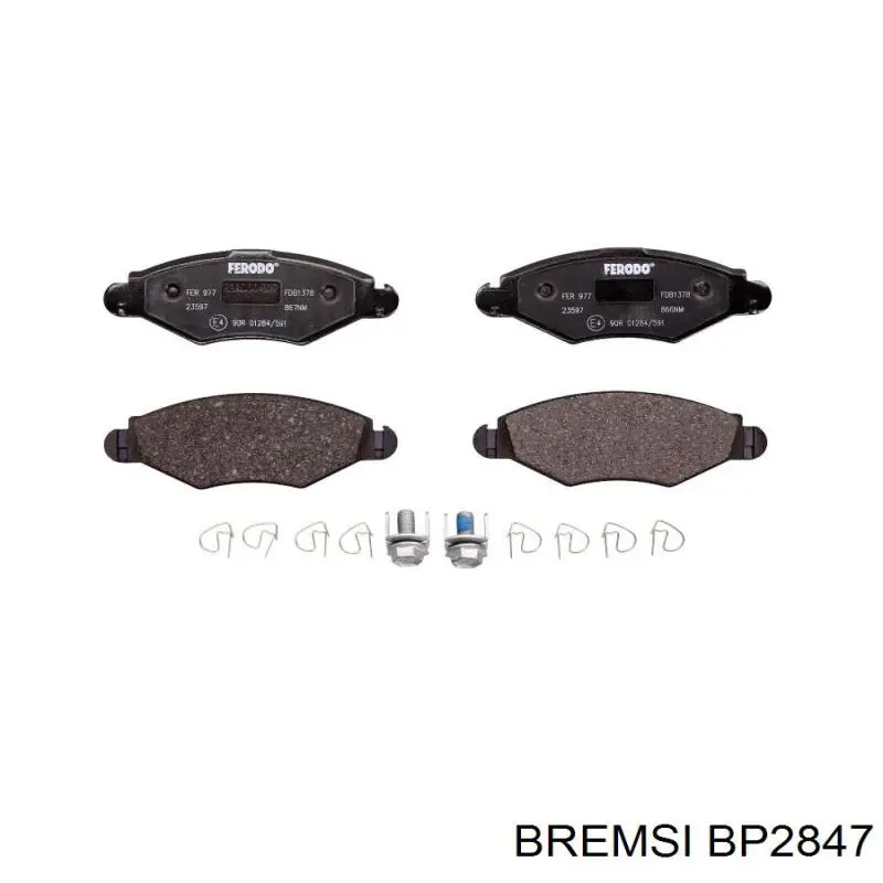 Pastillas freno delanteras Bremsi BP2847 precio, desde 30,75 USD
