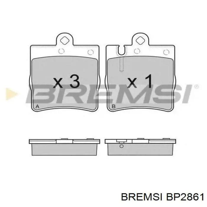 Comprar BP2861 Bremsi Pastillas de freno traseras
