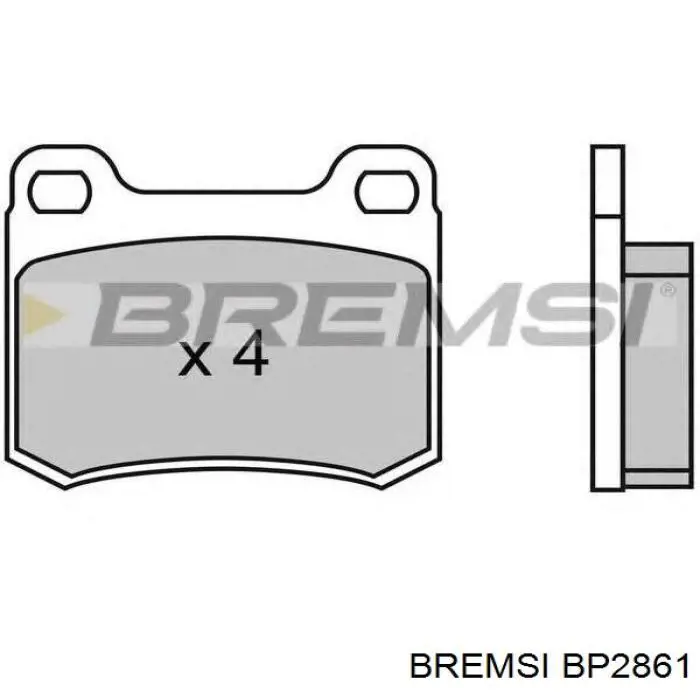Pastillas de freno traseras BP2861 Bremsi
