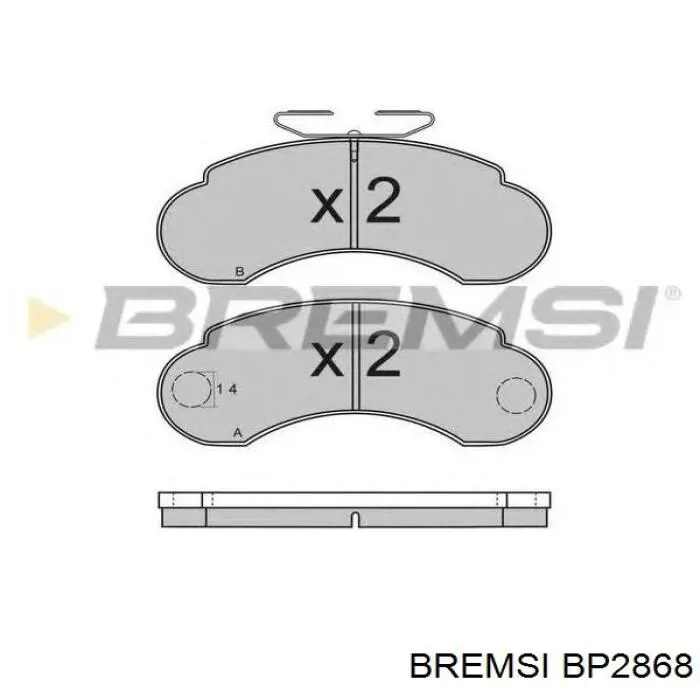 Comprar BP2868 Bremsi Pastillas delanteras de freno