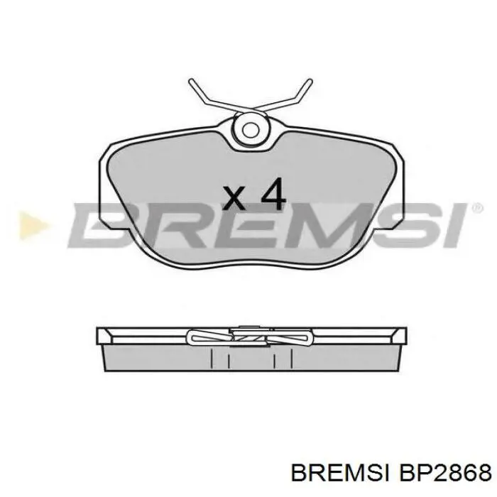 Pastillas de freno BP2868 Bremsi