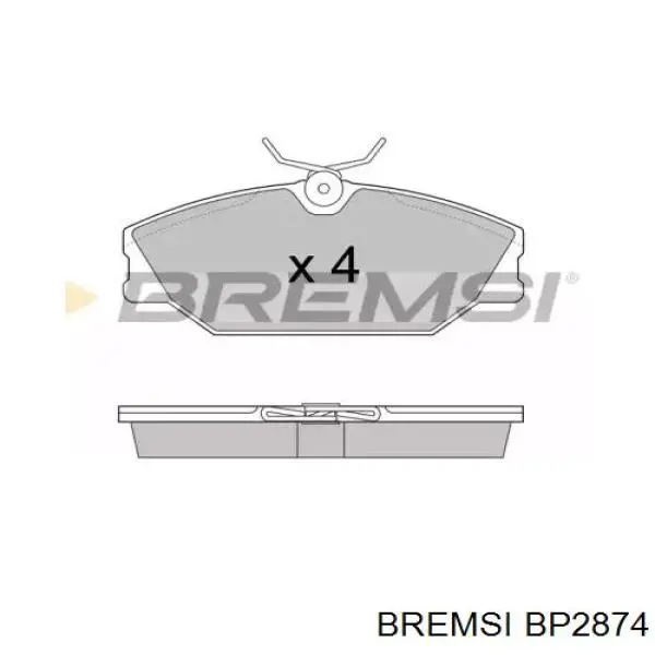 BP2874 Bremsi pastillas de freno delanteras