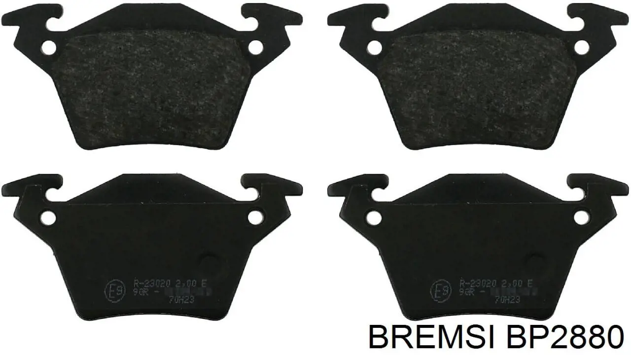 BP2880 Bremsi pastillas de freno traseras