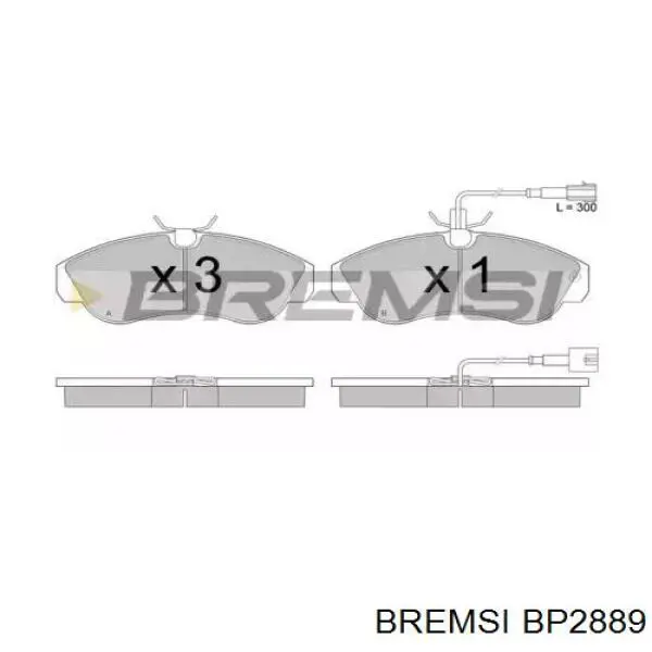 BP2889 Bremsi pastillas de freno delanteras
