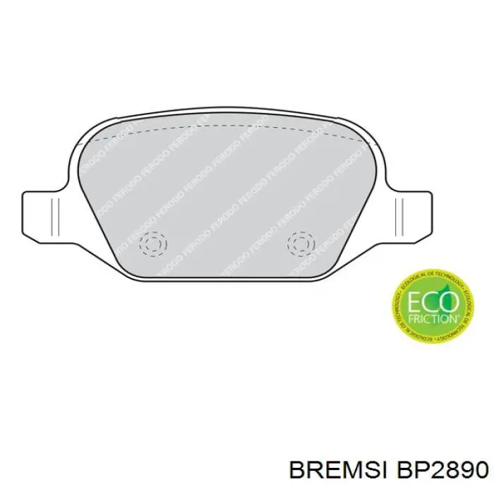 Comprar BP2890 Bremsi Pastillas de freno traseras