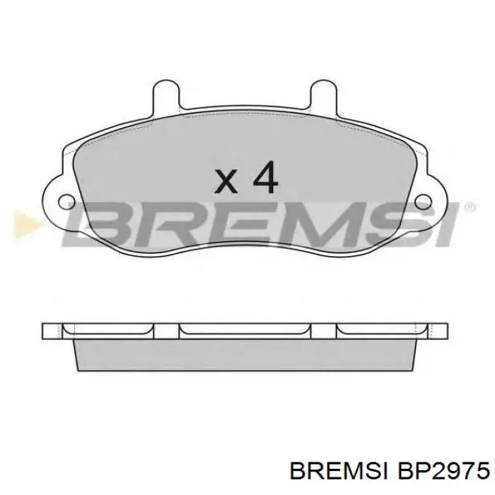 BP2975 Bremsi pastillas de freno delanteras