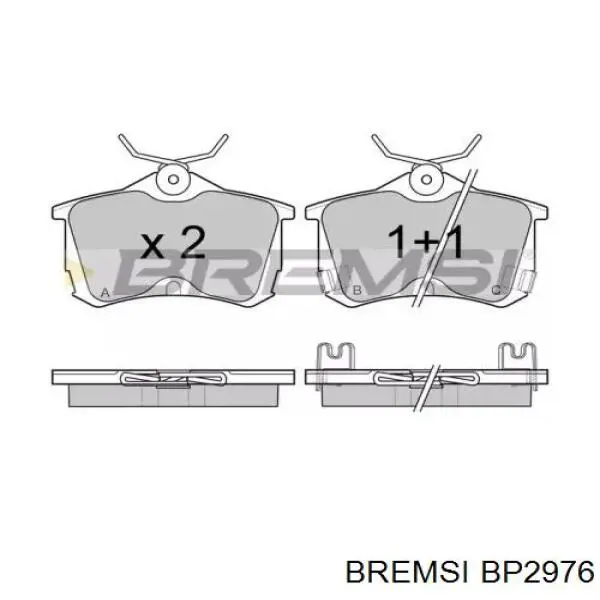 BP2976 Bremsi pastillas de freno traseras