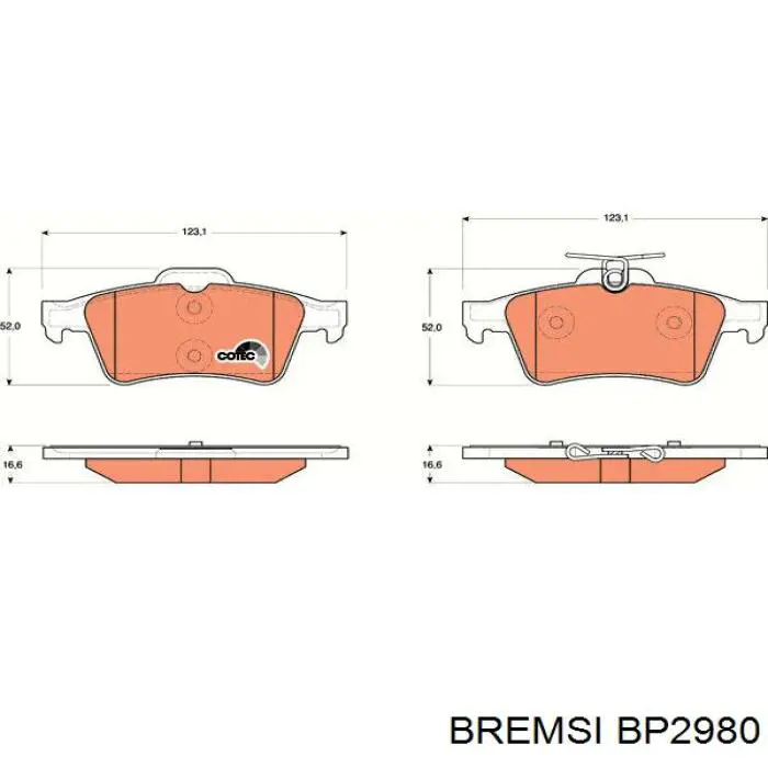 Pastillas freno traseras Bremsi BP2980 precio, desde 32,65 USD