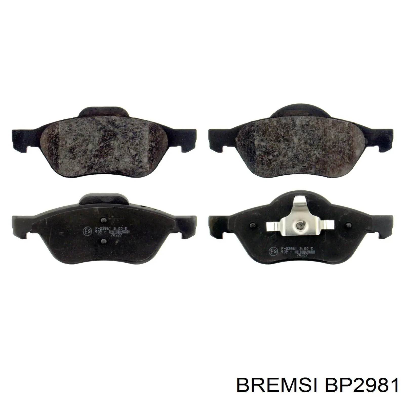 BP2981 Bremsi pastillas de freno delanteras