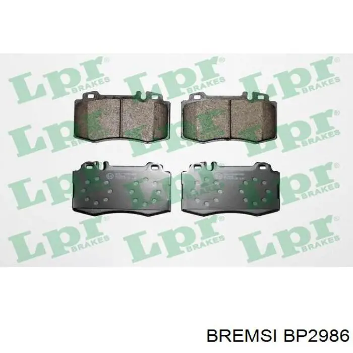 BP2986 Bremsi Pastillas delanteras