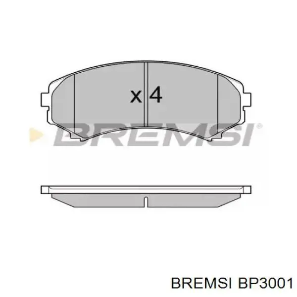 BP3001 Bremsi pastillas de freno delanteras