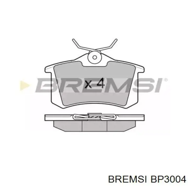 BP3004 Bremsi Pastillas freno traseras