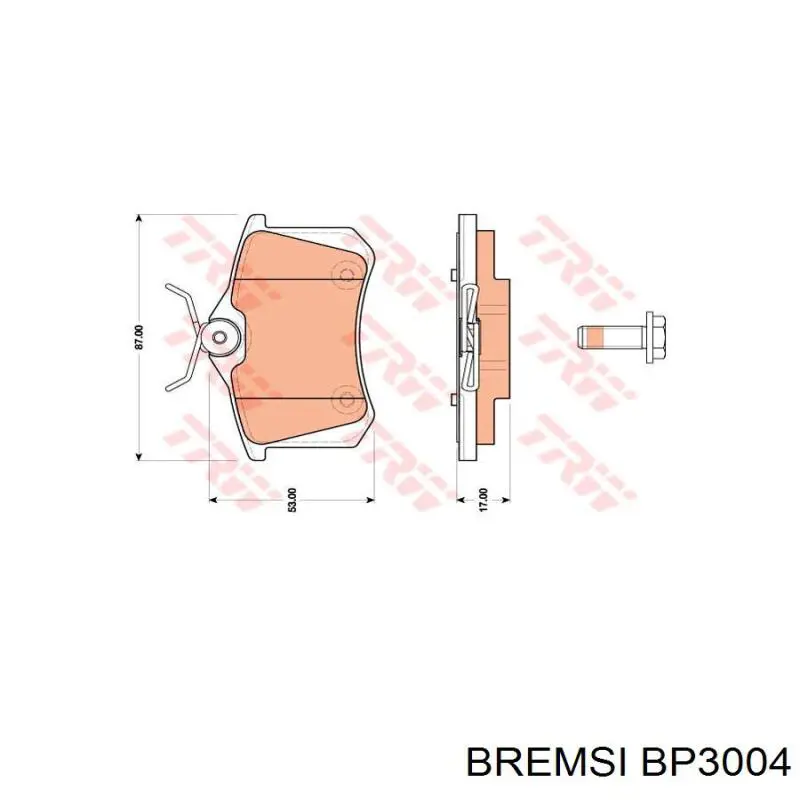 Pastillas traseras de freno Bremsi BP3004 precio, desde 22,69 EUR