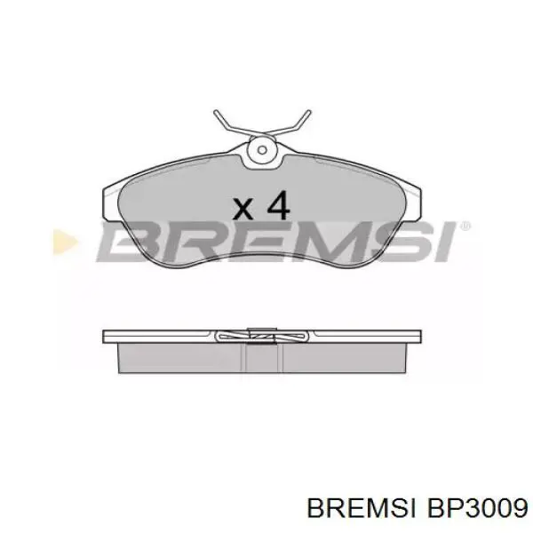 BP3009 Bremsi pastillas de freno delanteras