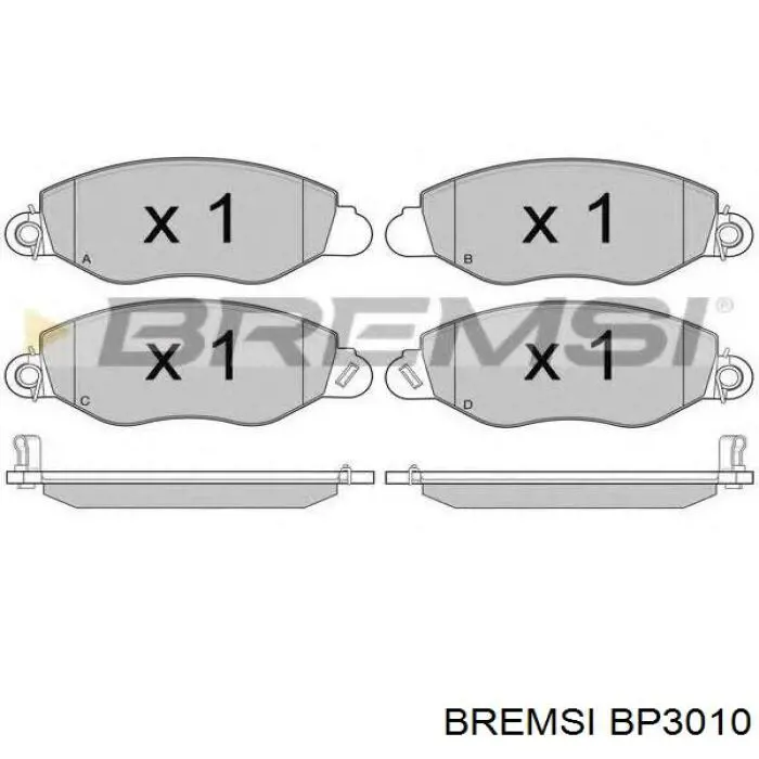 BP3010 Bremsi pastillas de freno delanteras