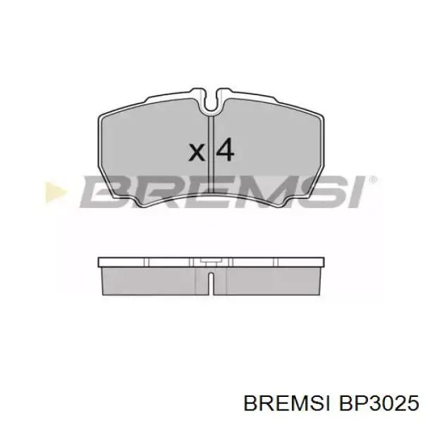 BP3025 Bremsi pastillas de freno traseras