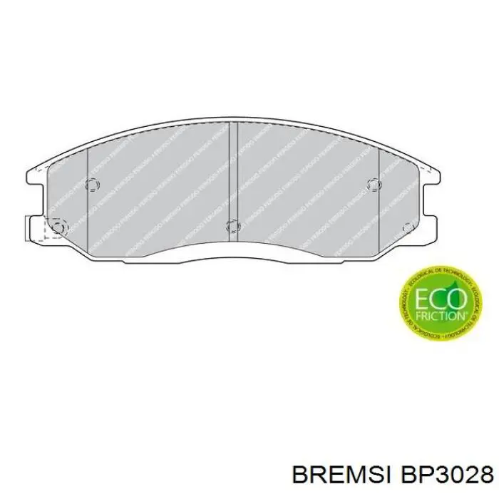 Comprar BP3028 Bremsi Pastillas delanteras de freno