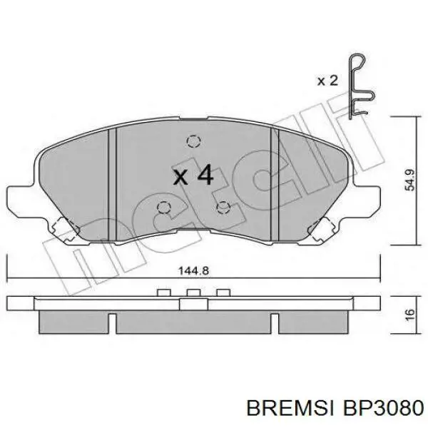 Pastillas freno delanteras Bremsi BP3080 precio, desde 23,19 EUR