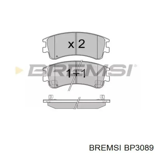 BP3089 Bremsi pastillas de freno delanteras