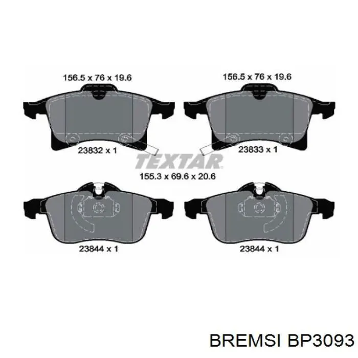 Pastillas de freno delanteras Opel Corsa X12