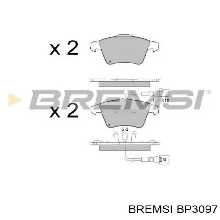 Comprar BP3097 Bremsi Pastillas de freno traseras