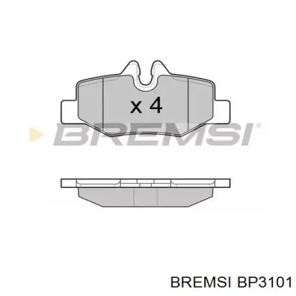 BP3101 Bremsi pastillas de freno traseras