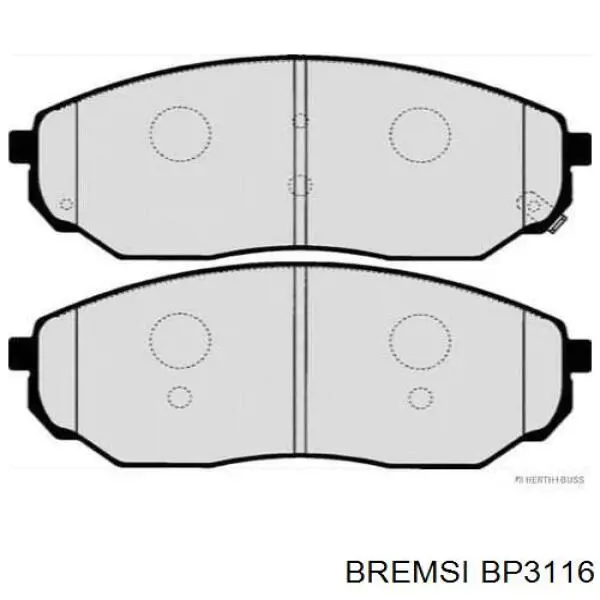 BP3116 Bremsi pastillas de freno delanteras