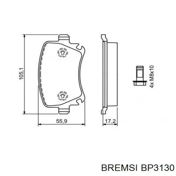 Pastillas traseras Bremsi BP3130