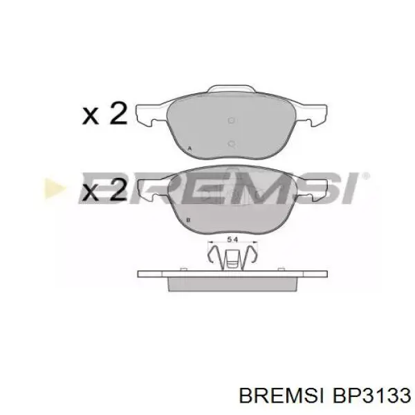 Comprar BP3133 Bremsi Pastillas delanteras de freno