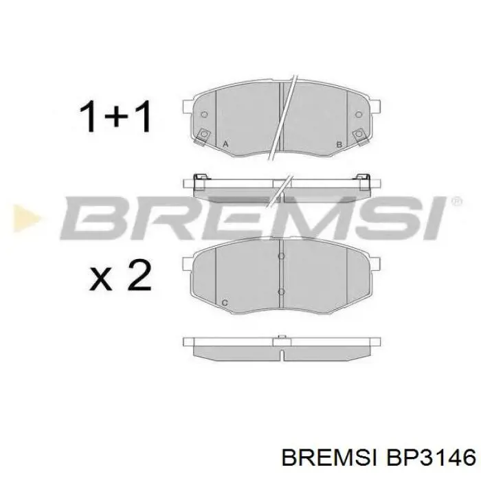 BP3146 Bremsi pastillas de freno delanteras